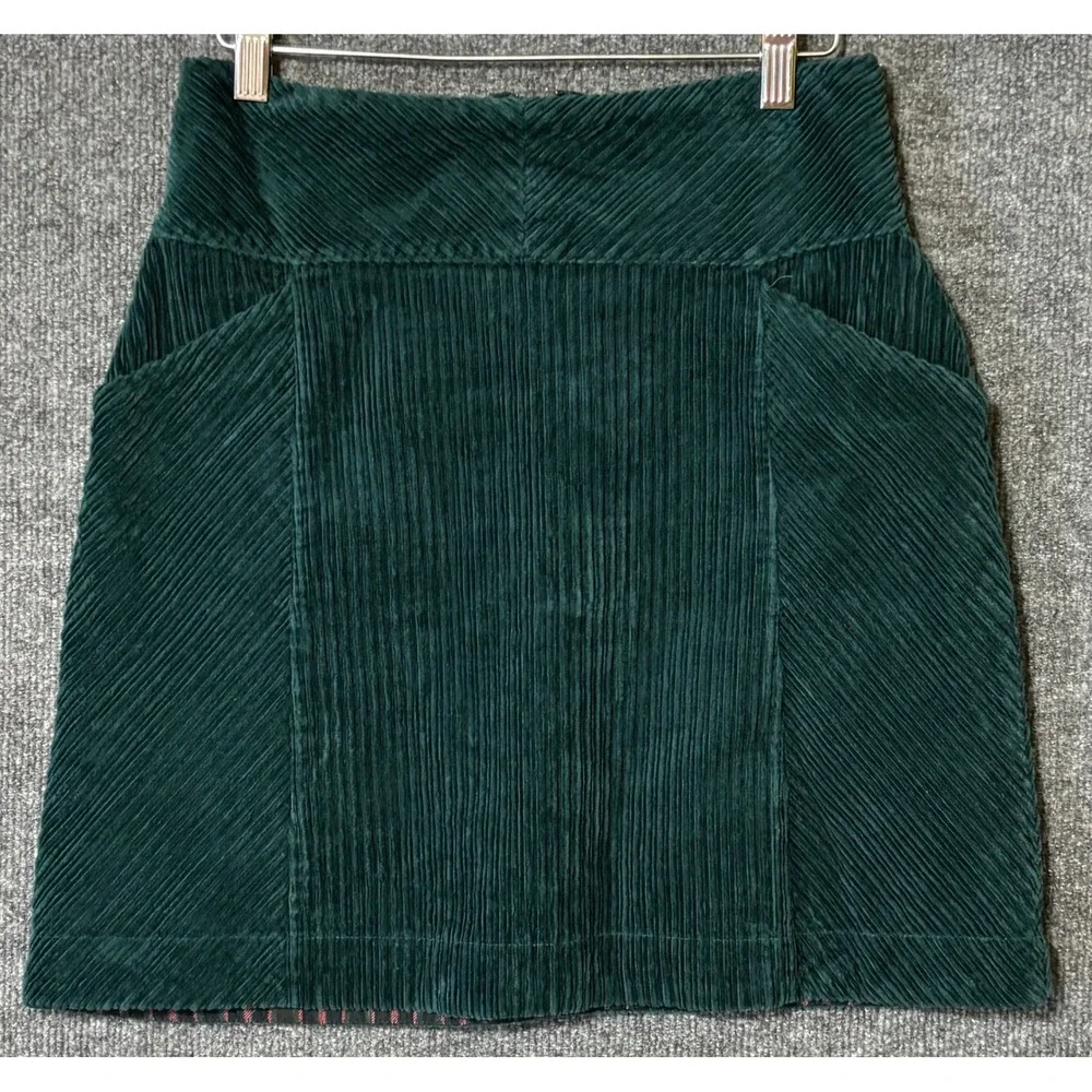 Maeve Anthropologie Womens 0 Skirt Emerald Green Corduroy‎ Mini